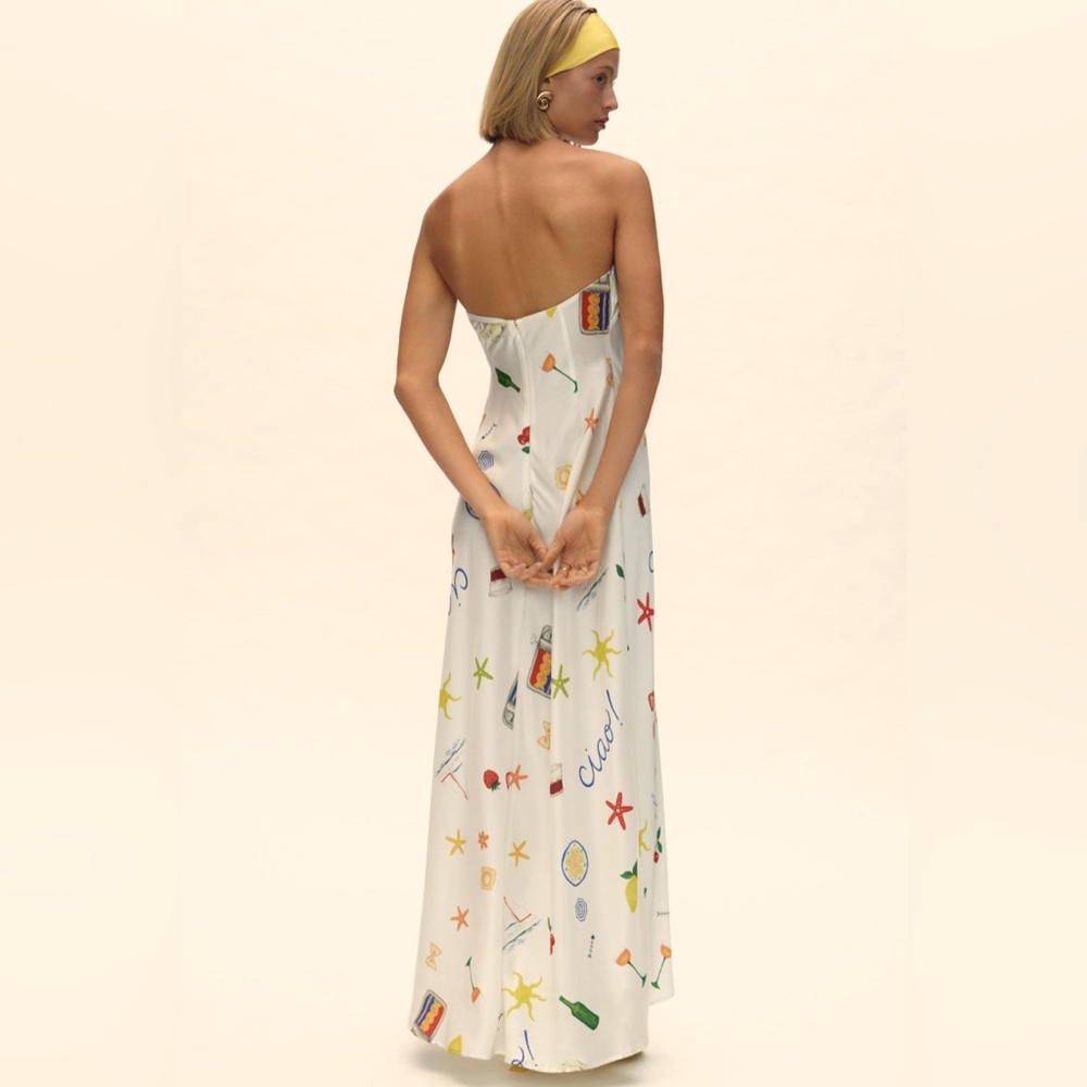 Anthropologie For Love & Lemons Carla Strapless Maxi Dress - Picture 2 of 4
